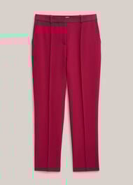 Petite Gemma Straight Leg Trousers, Beetroot Pink, hi-res