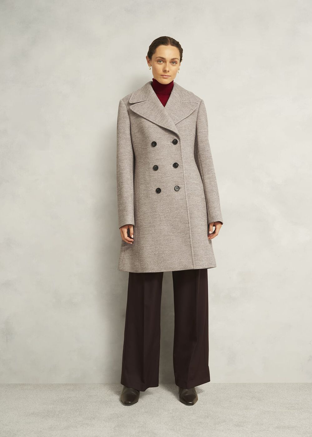 Janetta Wool Blend Coat, Neutral, hi-res