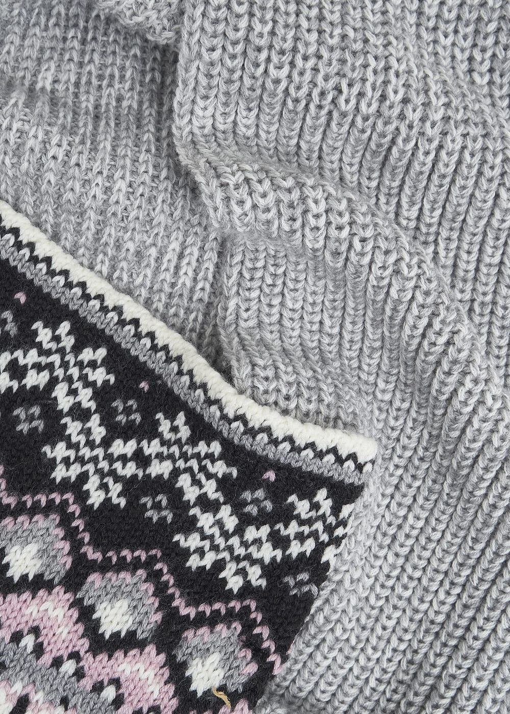 Deanna Fairisle Scarf, Grey Multi, hi-res
