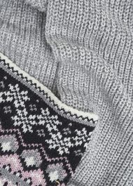 Deanna Fairisle Scarf, Grey Multi, hi-res