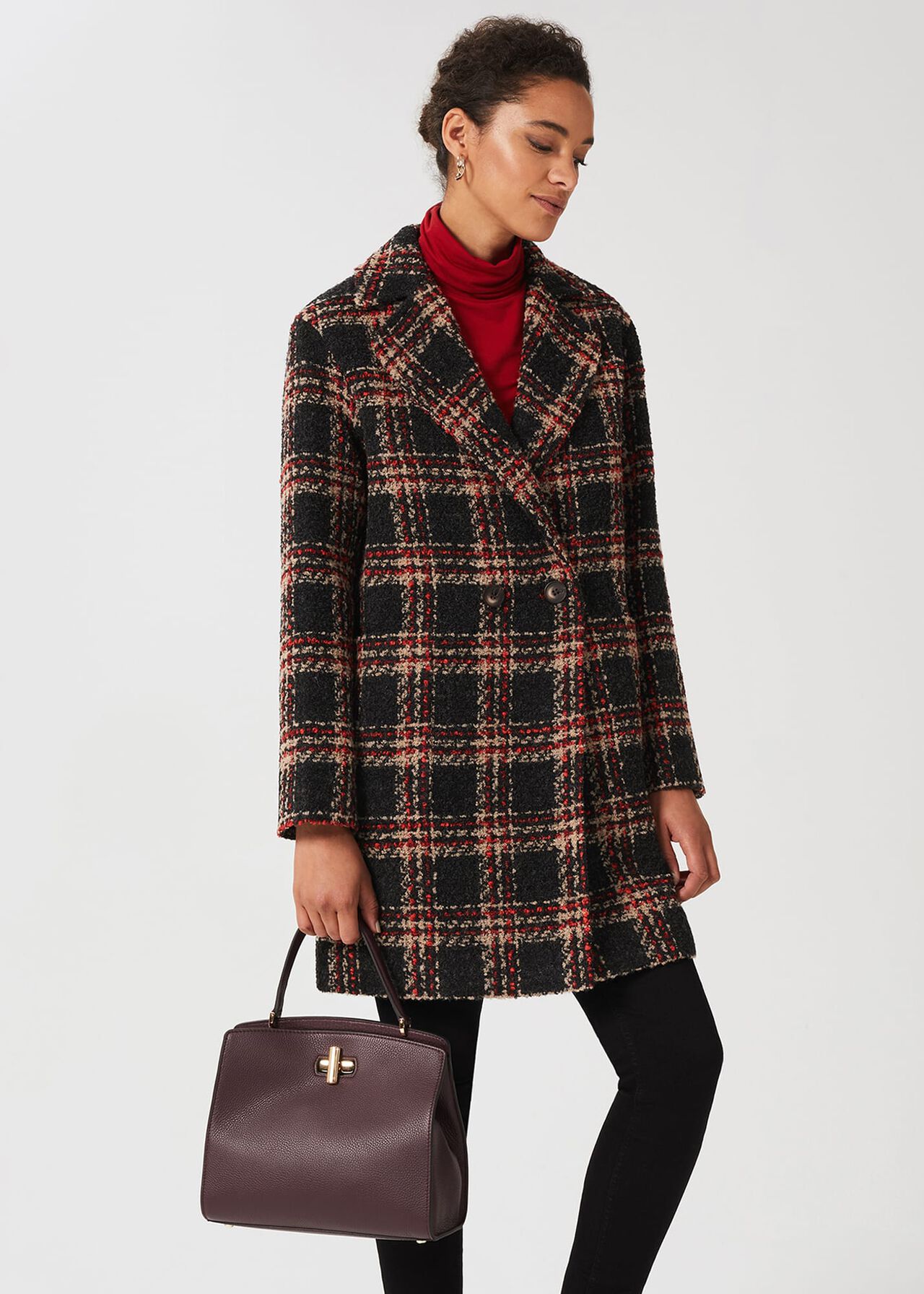Highland Leather Crossbody Bag, Wine, hi-res
