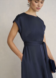 Agnes Dress, Midnight Navy, hi-res