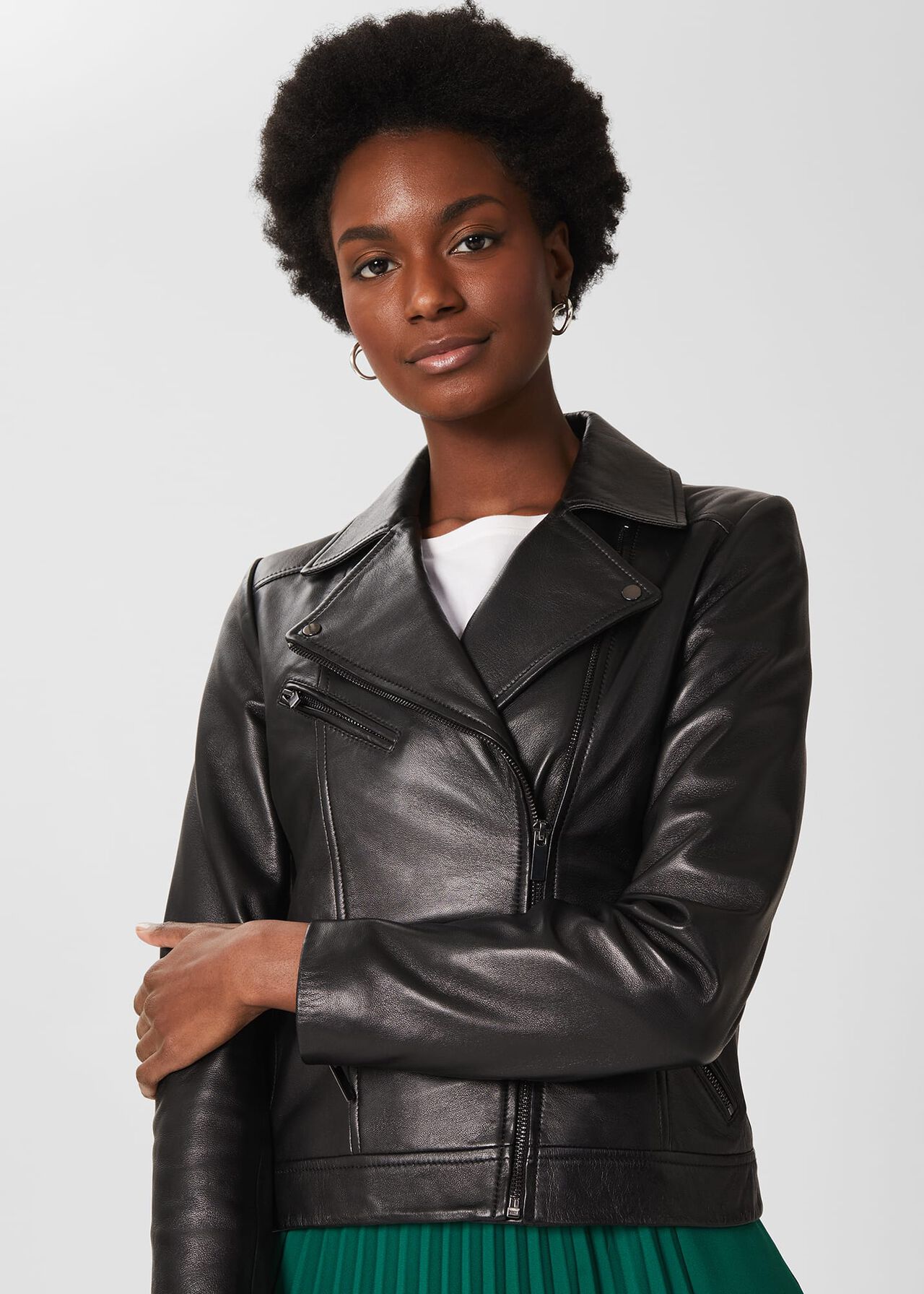 Dakota Leather Jacket, Black, hi-res