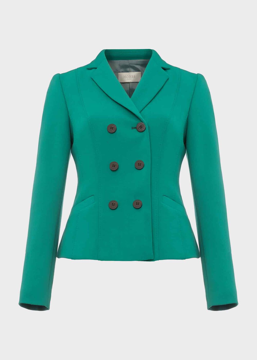 Beatrice Double Breasted Jacket, Jade Green, hi-res