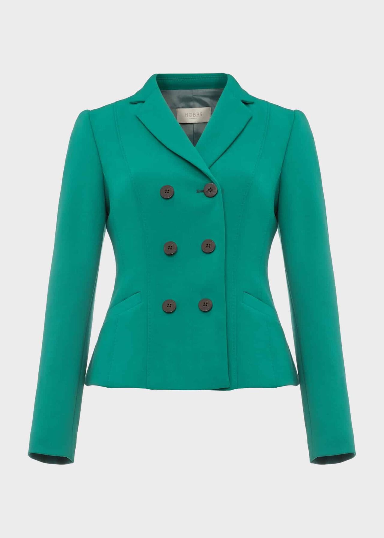 Beatrice Double Breasted Jacket, Jade Green, hi-res