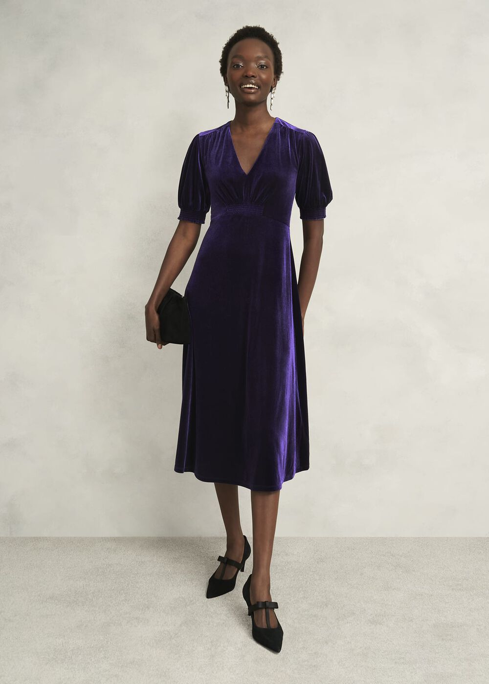 Petite Dormer Dress, Midnight Purple, hi-res