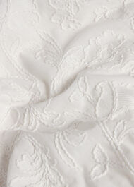 Clementine Cotton Embroidery Dress, White, hi-res