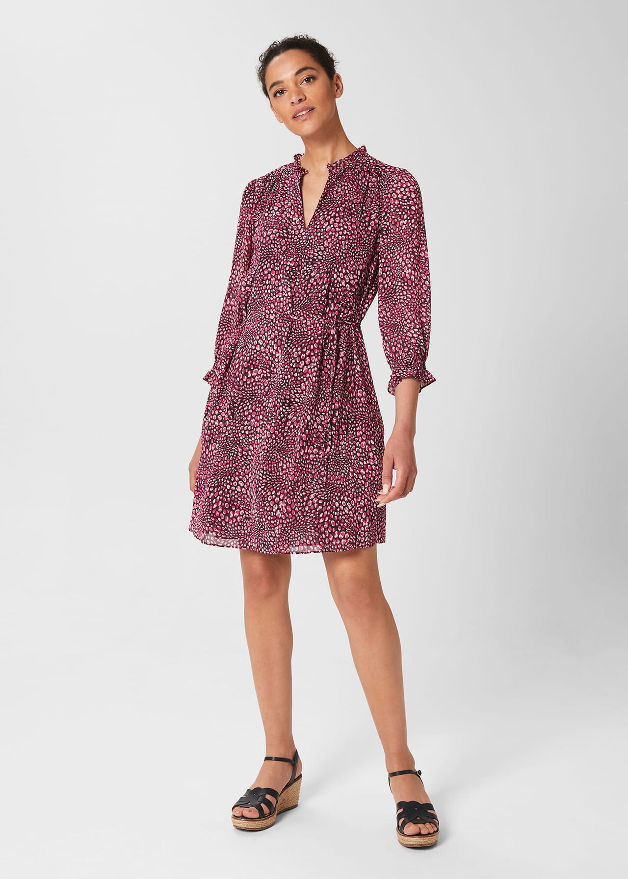 Stefania Dress, Navy Raspberry, hi-res