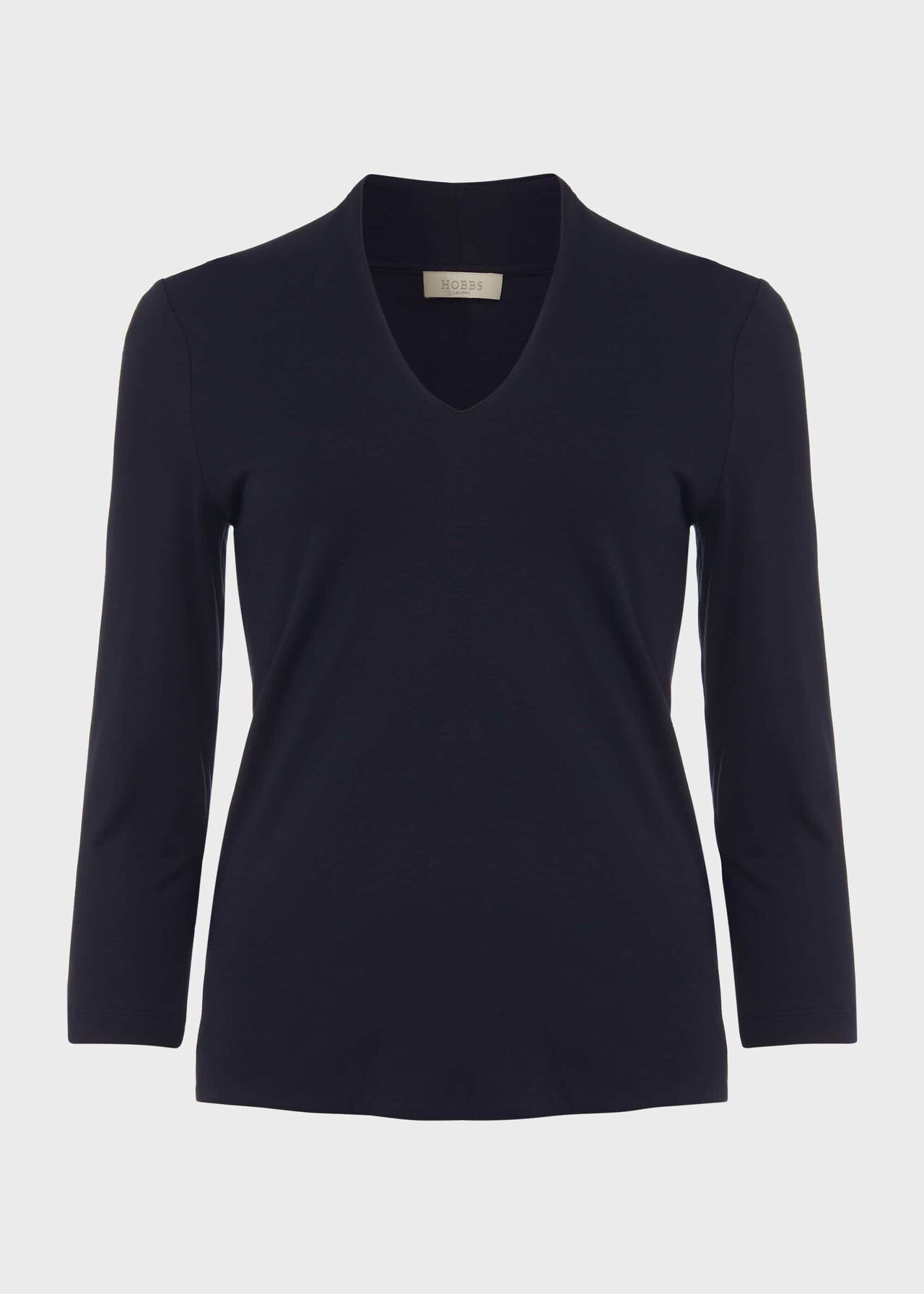 Aimee Double Fronted Top, Navy, hi-res