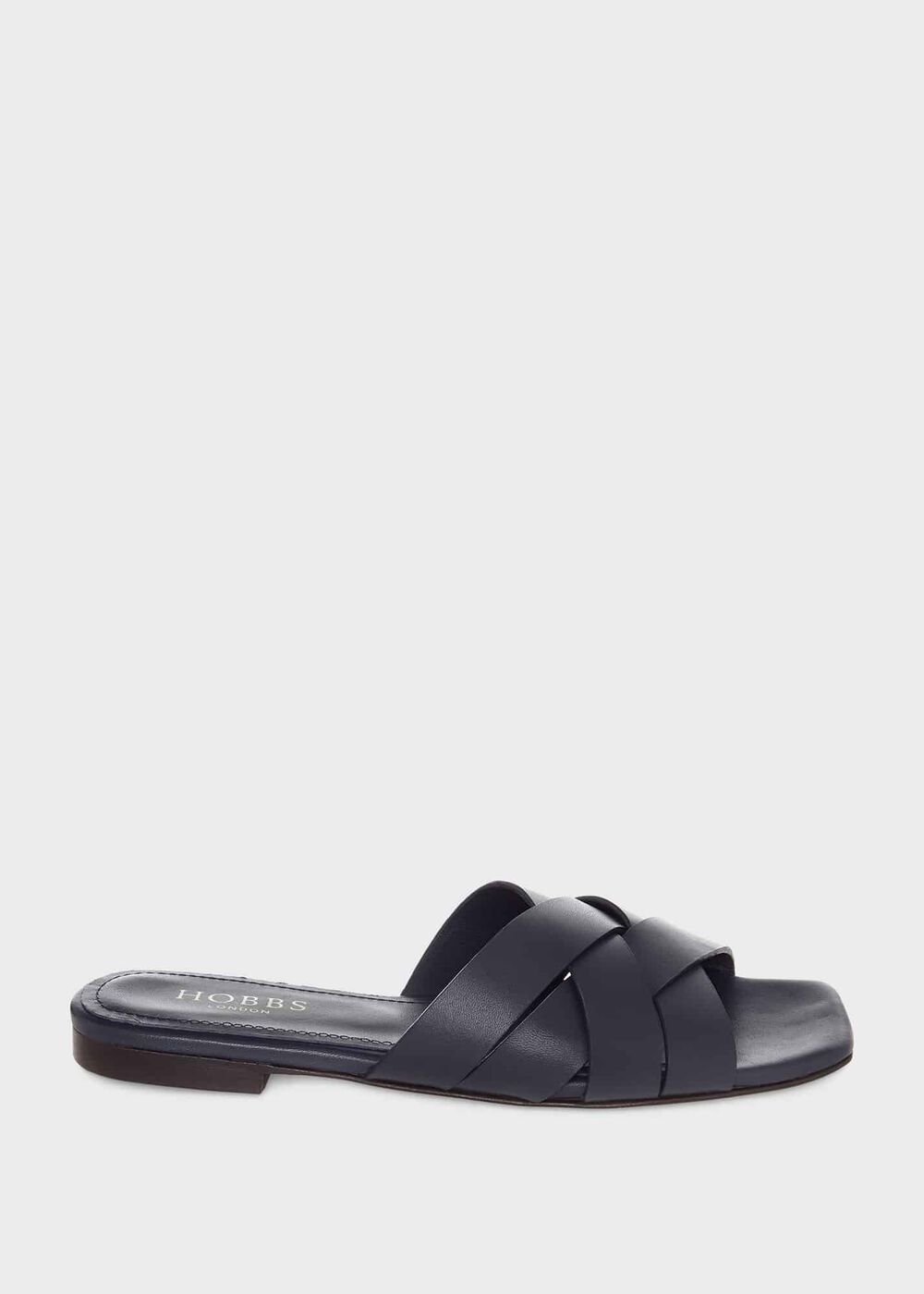 Annie Flat Sandal, Navy, hi-res