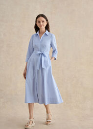 Petite Jane Shirt Stripe Dress, Blue Ivory, hi-res