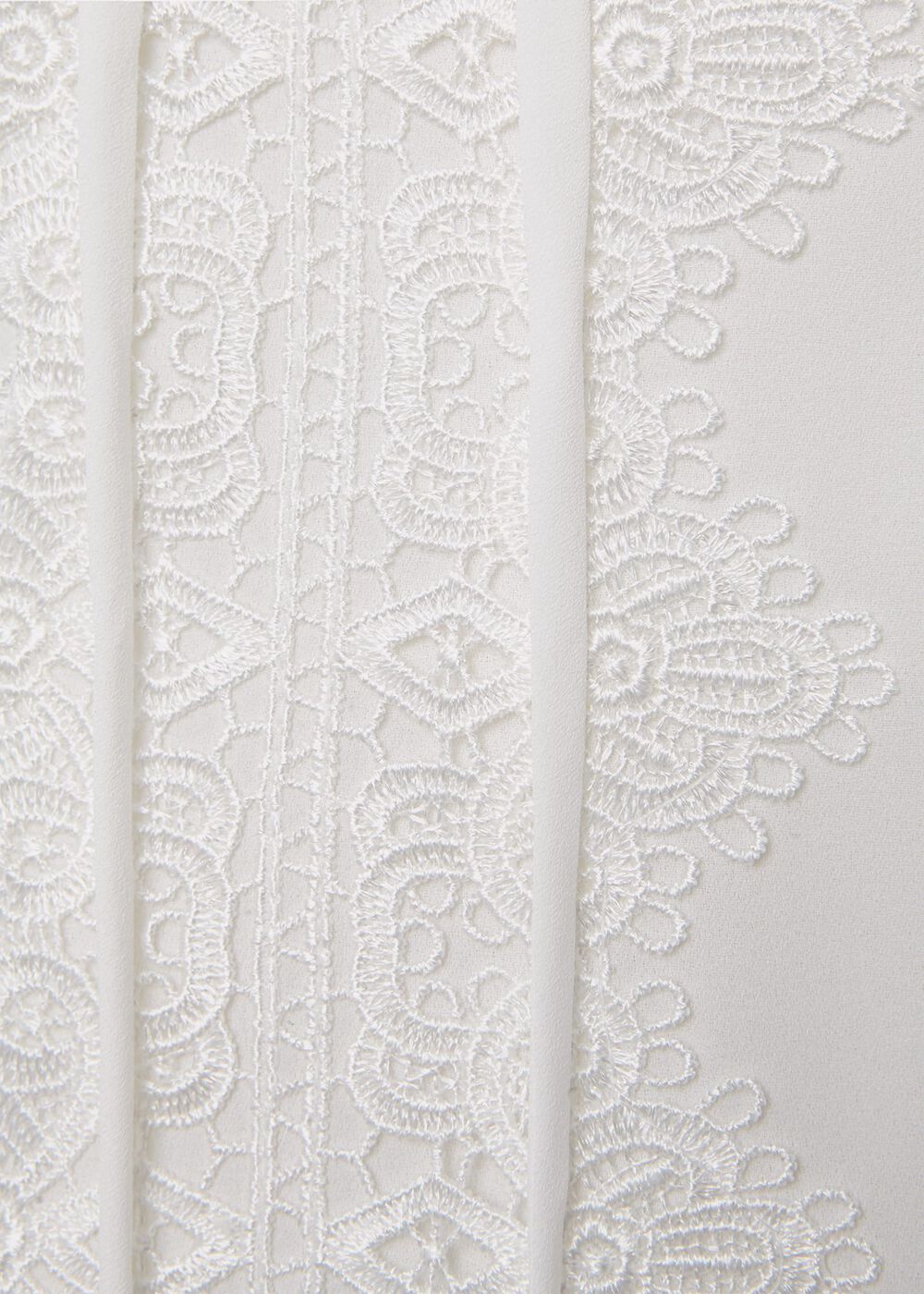 Leena Lace Trim Blouse, Ivory, hi-res