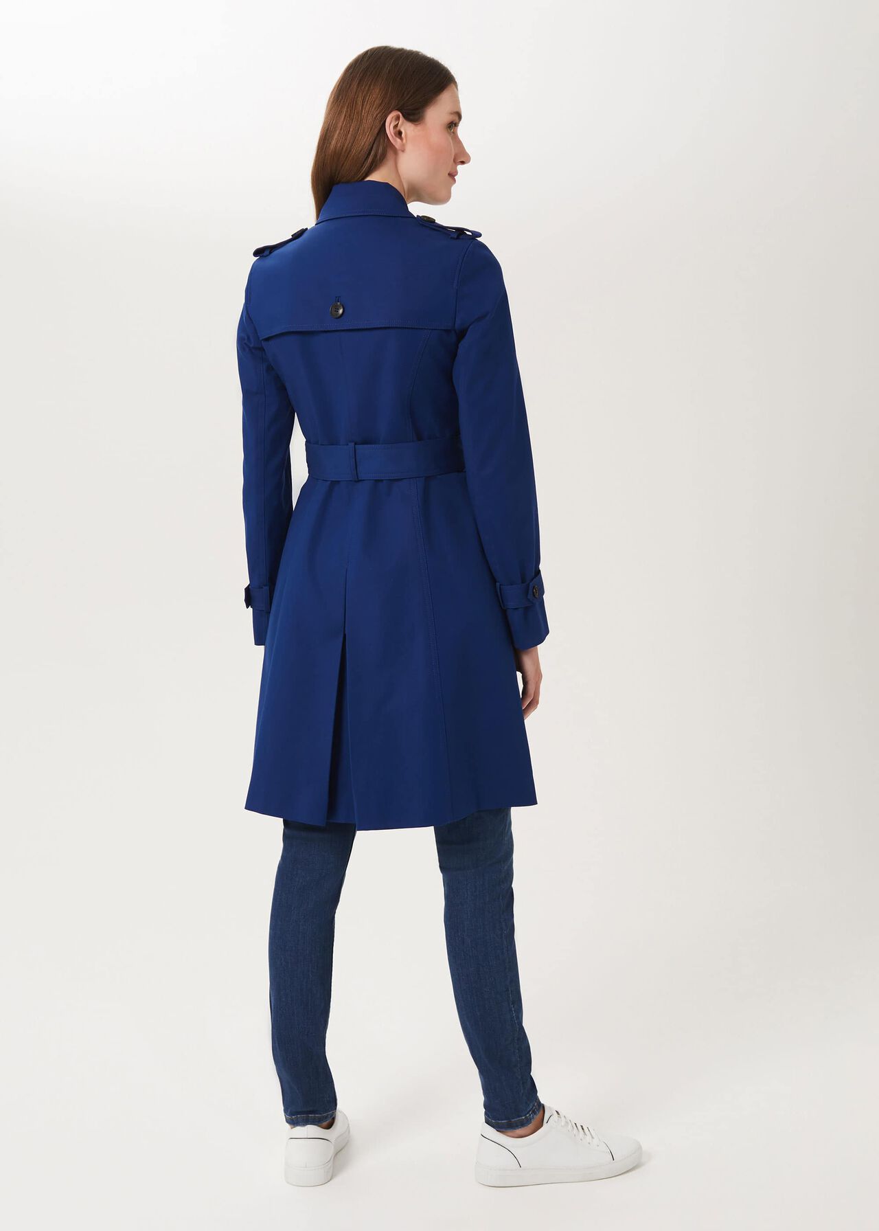 Saskia Water Resistant Trench Coat, Cobalt, hi-res