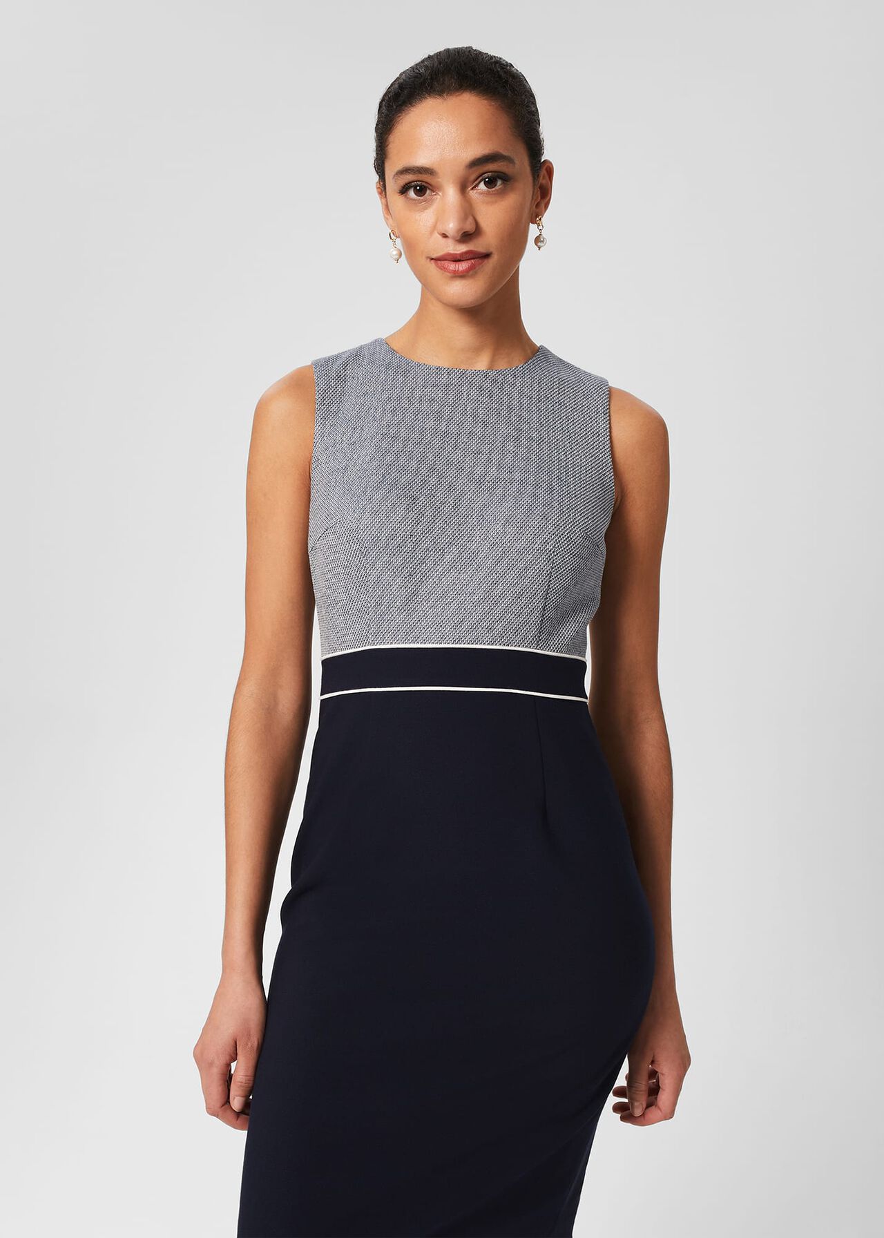 Petite Steph Dress, Navy Multi, hi-res