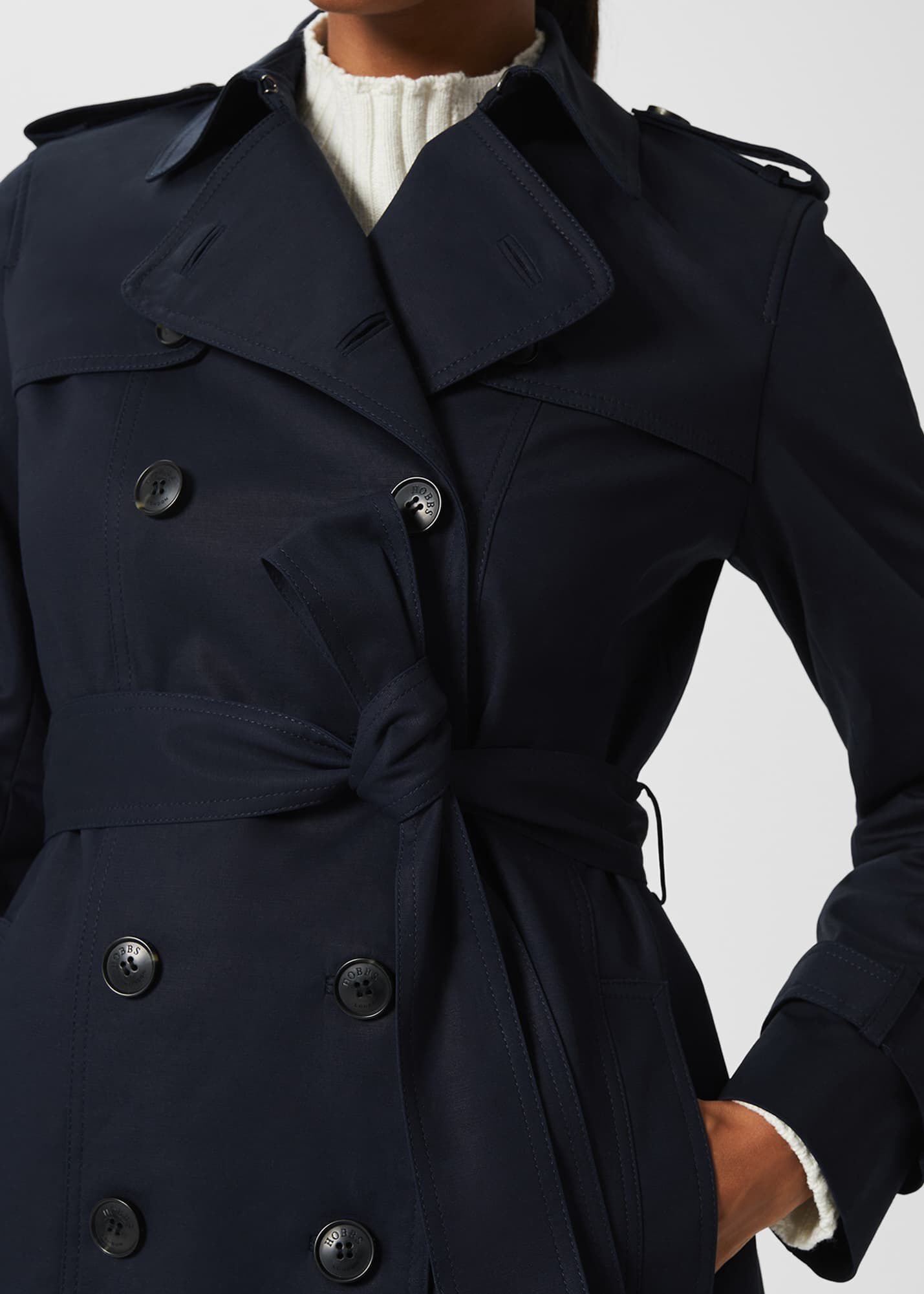 Saskia Shower Resistant Trench Coat