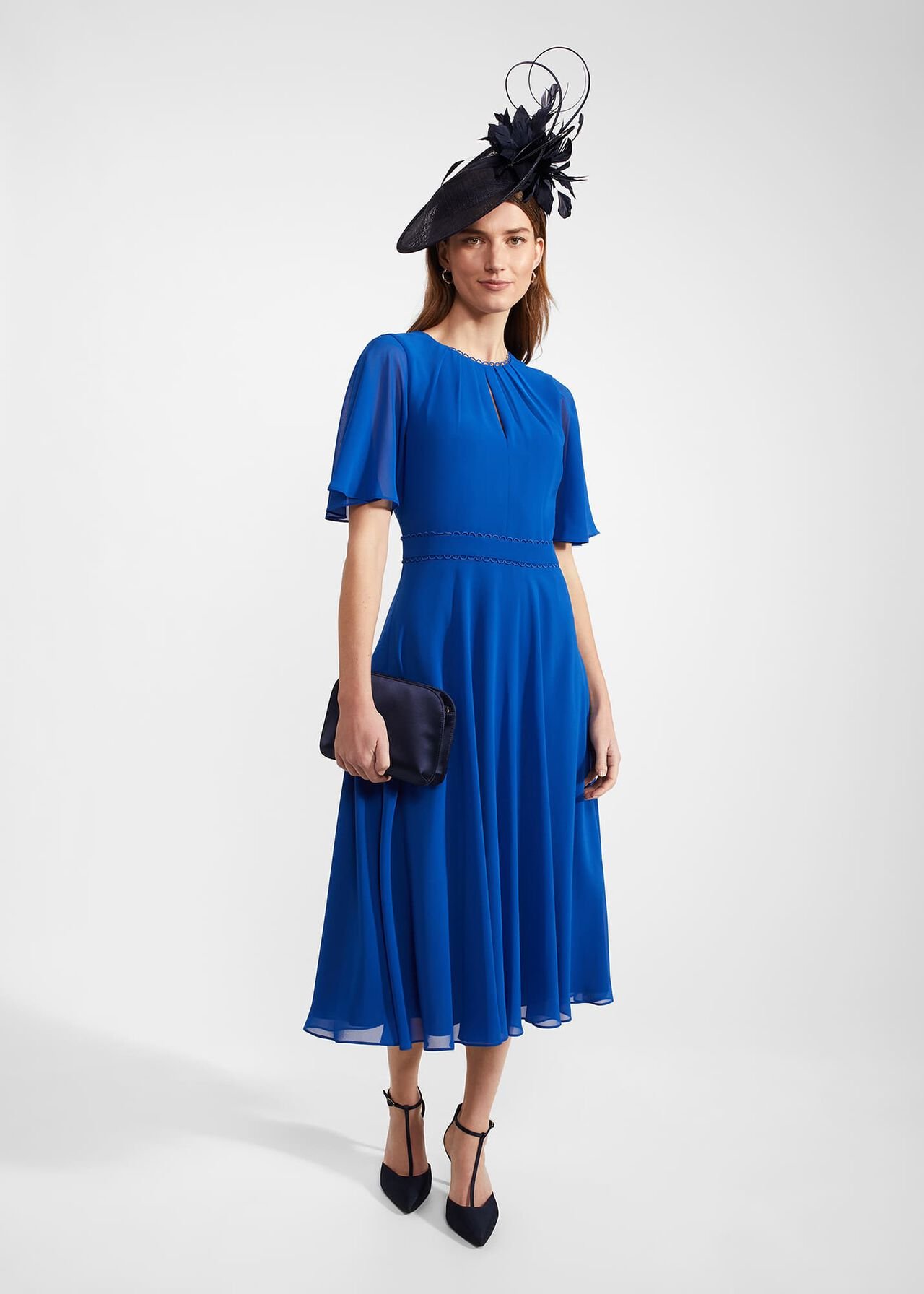 Samara Fit And Flare Dress, Lapis Blue, hi-res