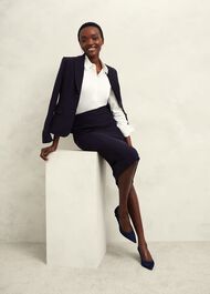 Petite Aly Skirt, Navy, hi-res