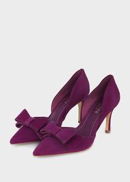 Elva Bow Pumps, Magenta Purple, hi-res