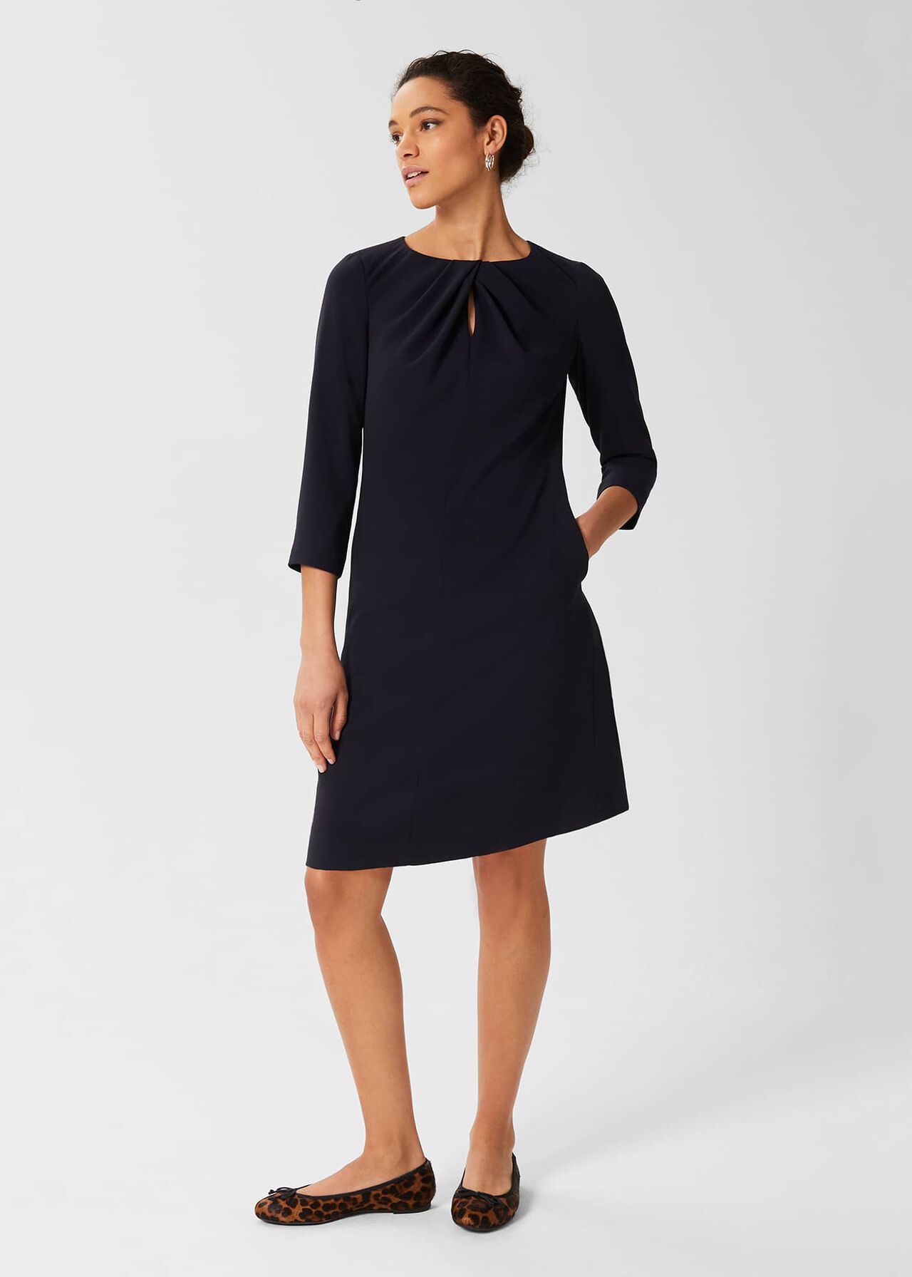 Honor Aline Dress, Navy, hi-res