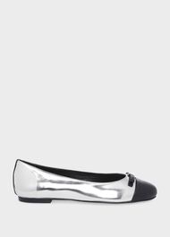 Eva Ballet Flats, Silver, hi-res