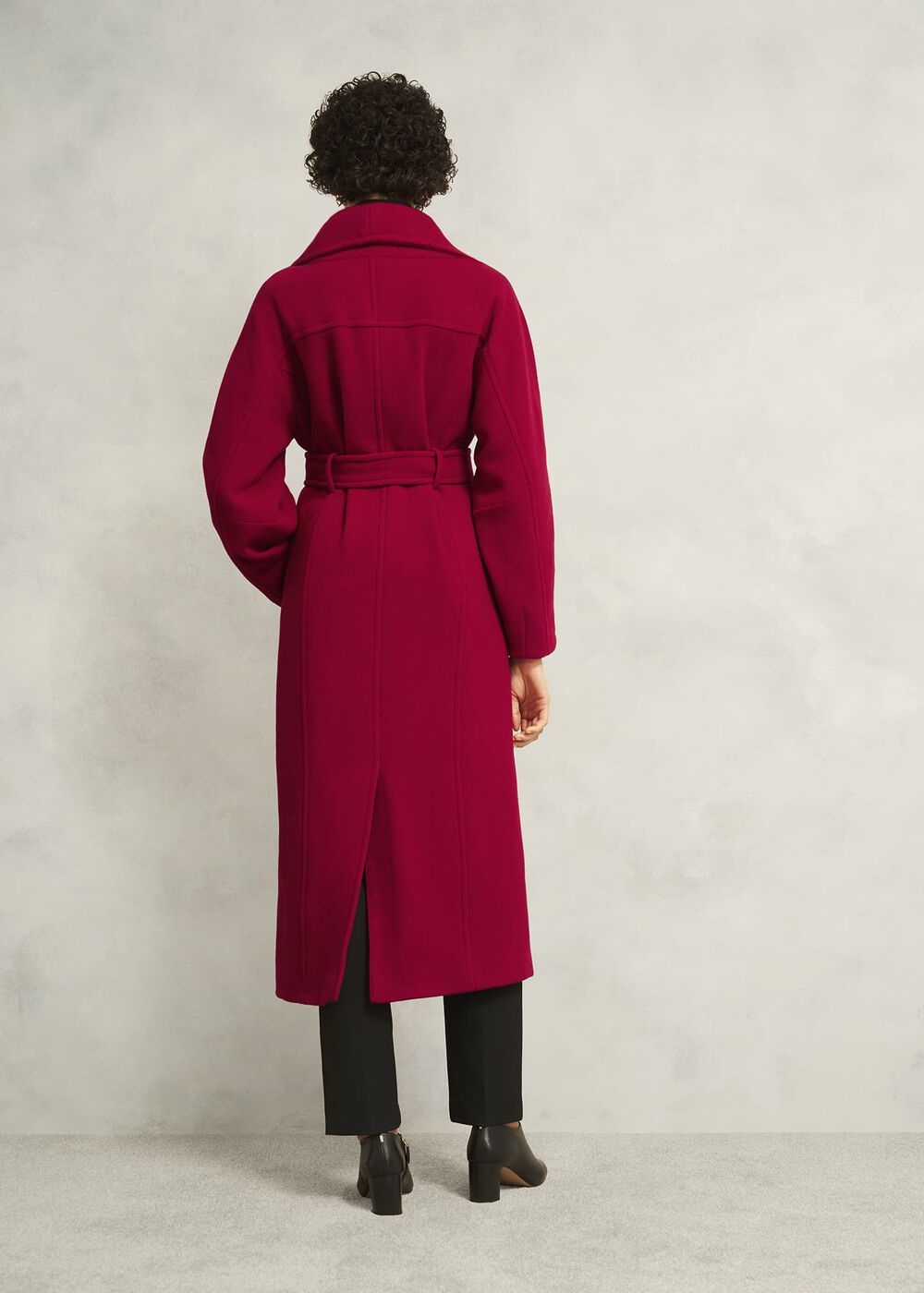 Lambeth Wool Blend Coat, Red, hi-res