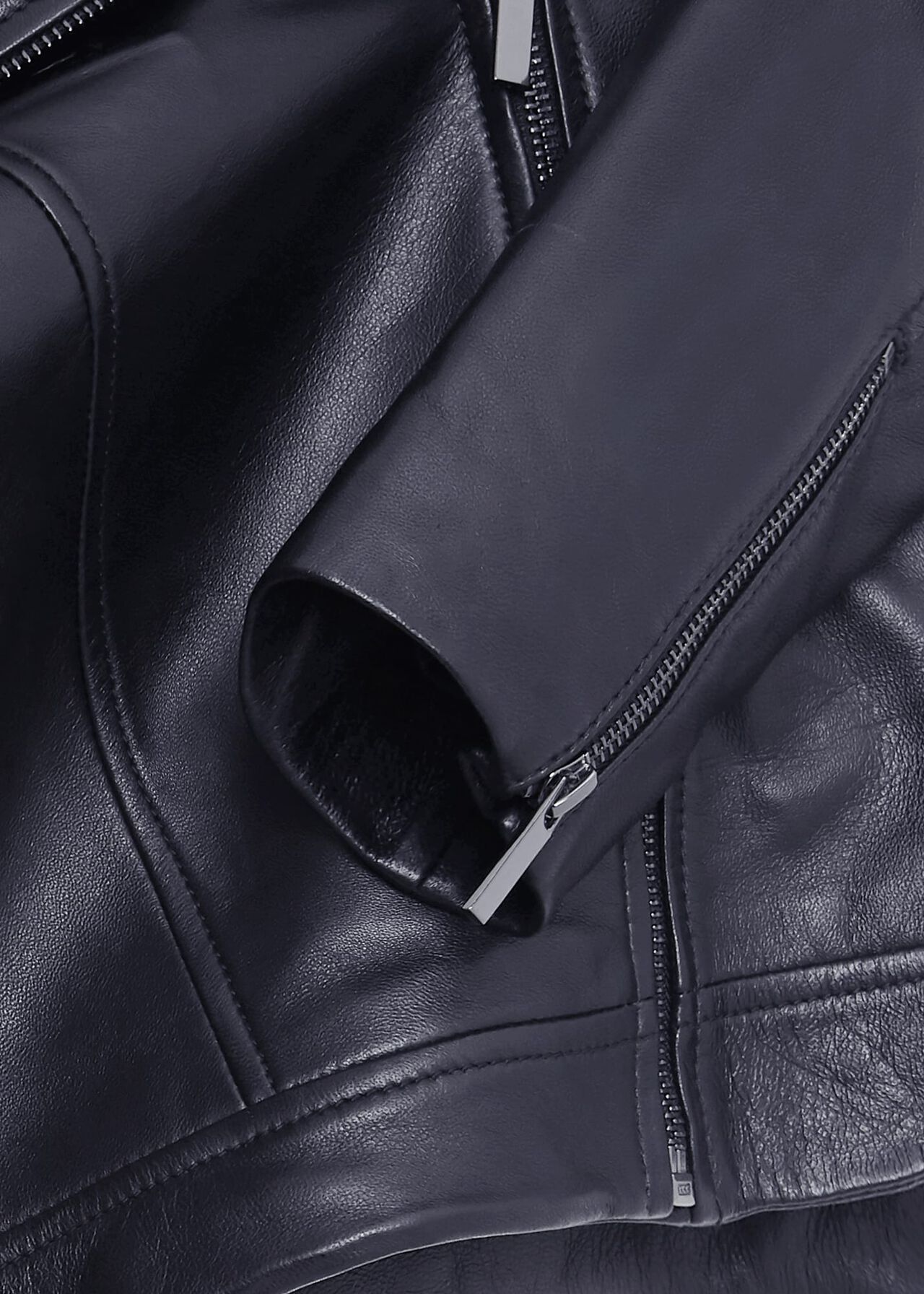 Dakota Leather Jacket, Navy, hi-res