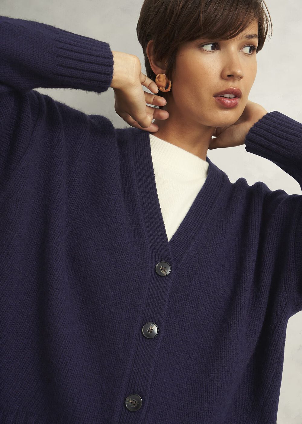 Ember Cardigan With Alpaca, Hobbs Navy, hi-res