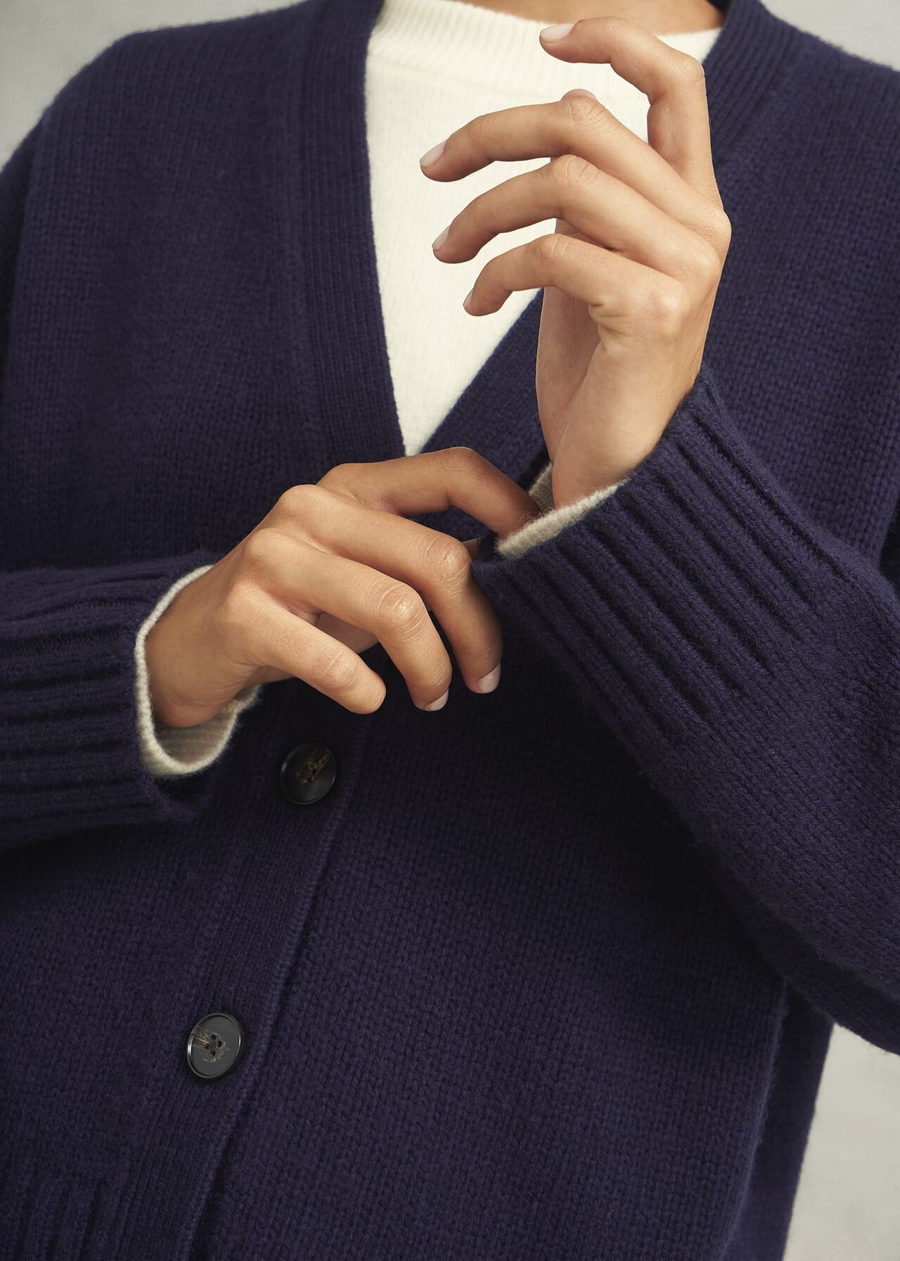 Ember Cardigan With Alpaca, Hobbs Navy, hi-res