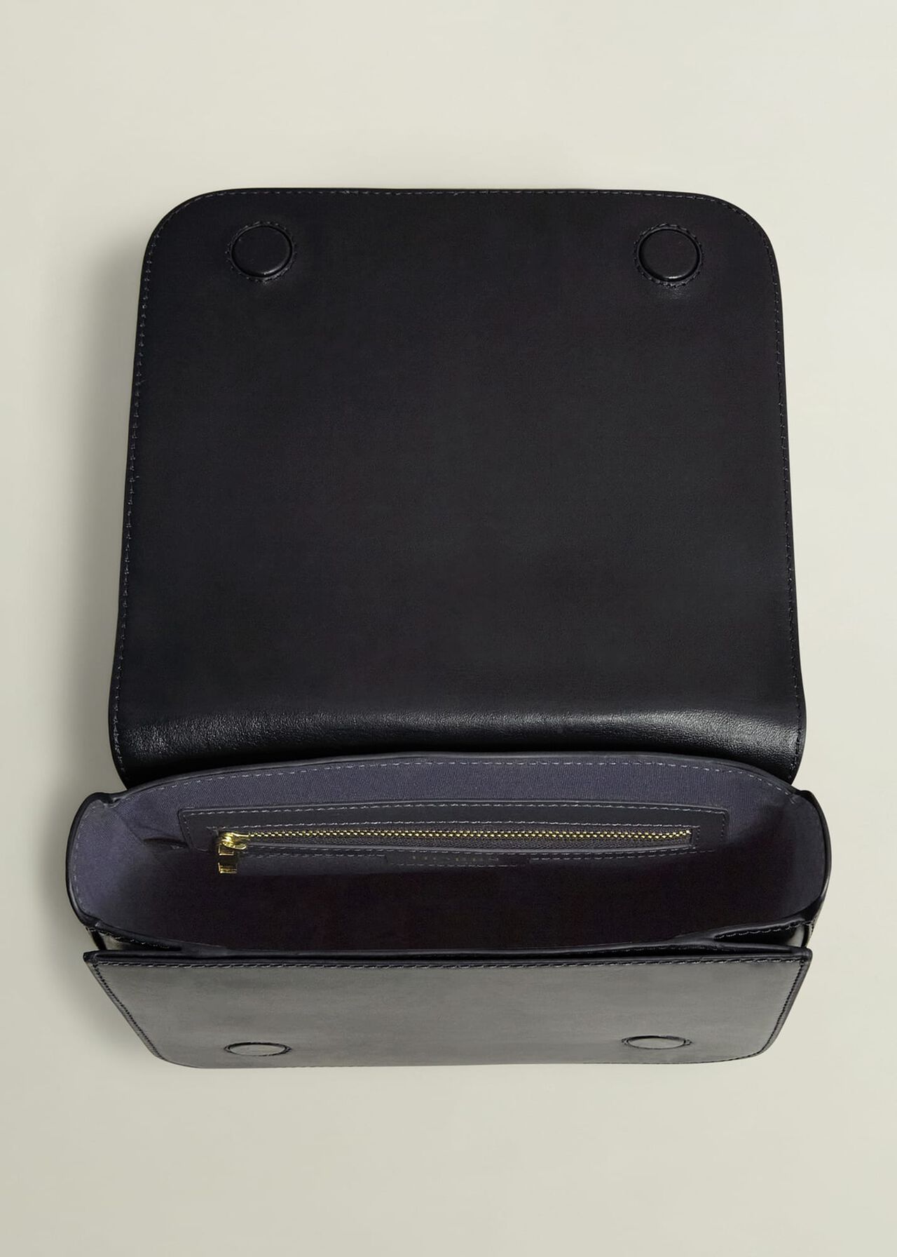 Keighley Leather Cross Body Bag, Navy, hi-res