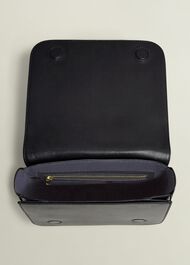 Keighley Leather Cross Body Bag, Navy, hi-res