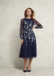 Lois Embroidered Dress, Midnight Multi, hi-res