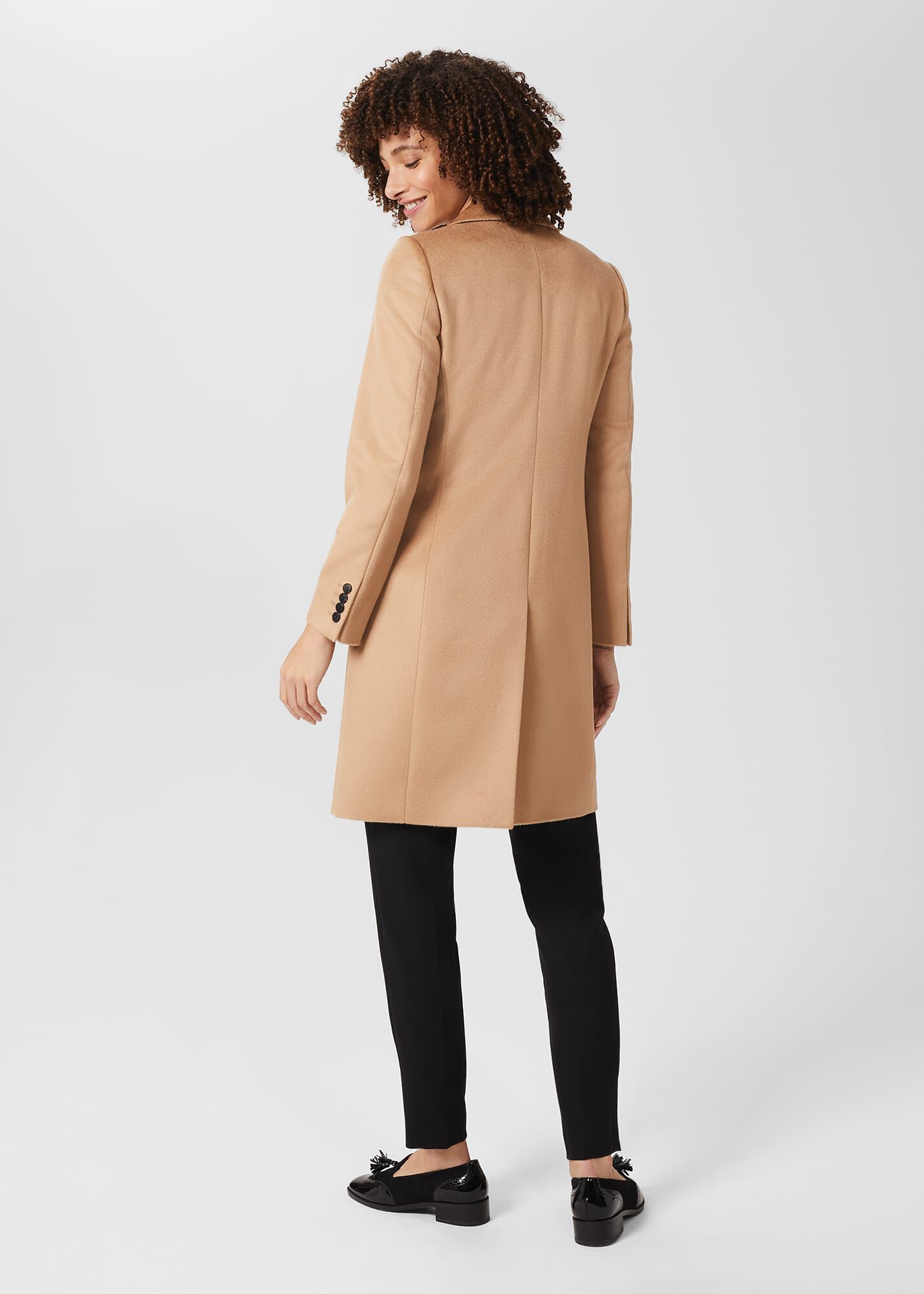 Hobbs black wool discount coat