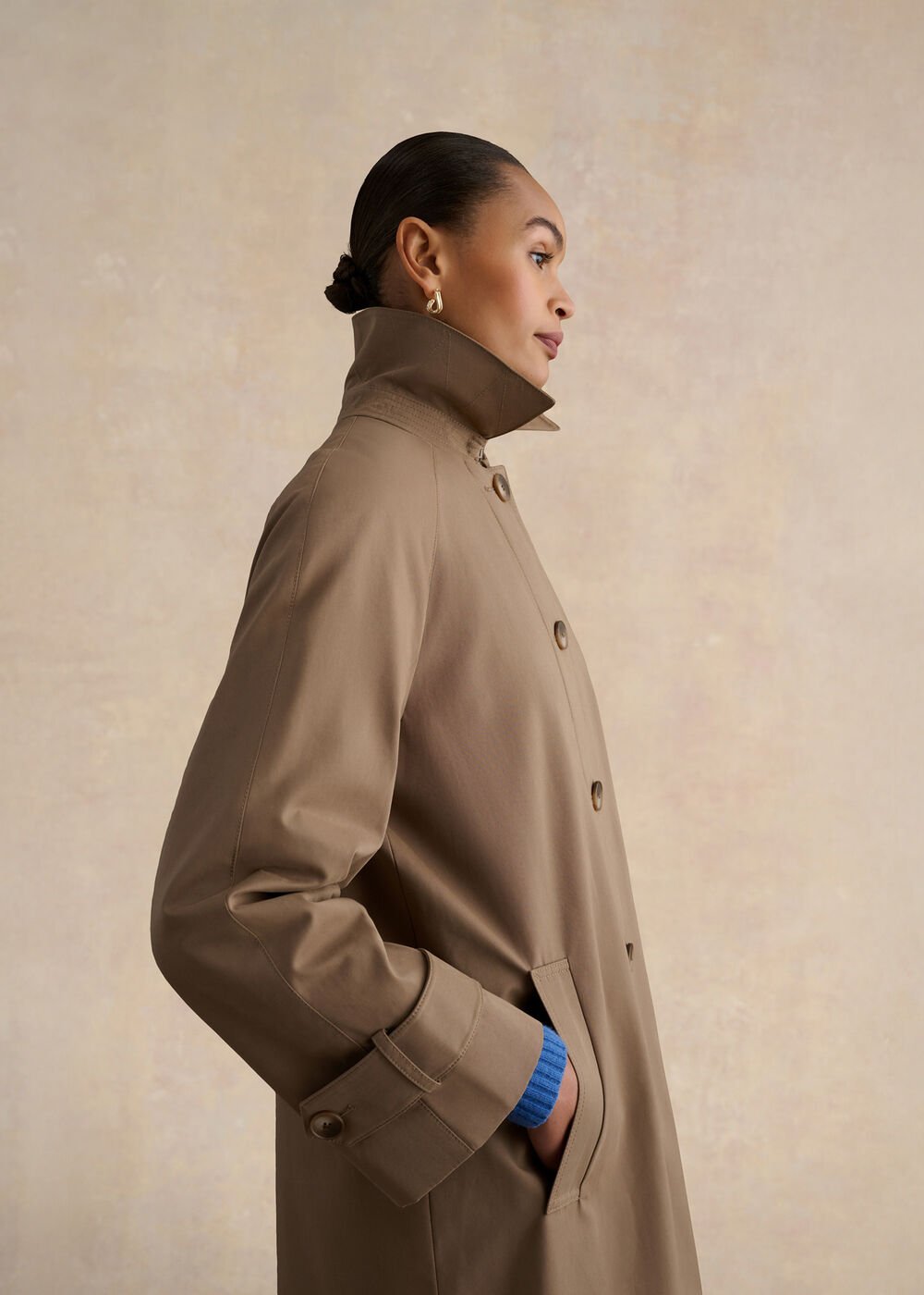 Lucy Shower Resistant Trench Coat, Mink Brown, hi-res