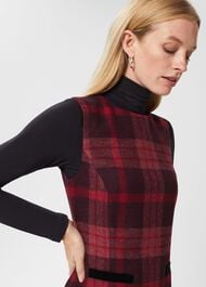 Margot Wool Dress, Raspberry Multi, hi-res