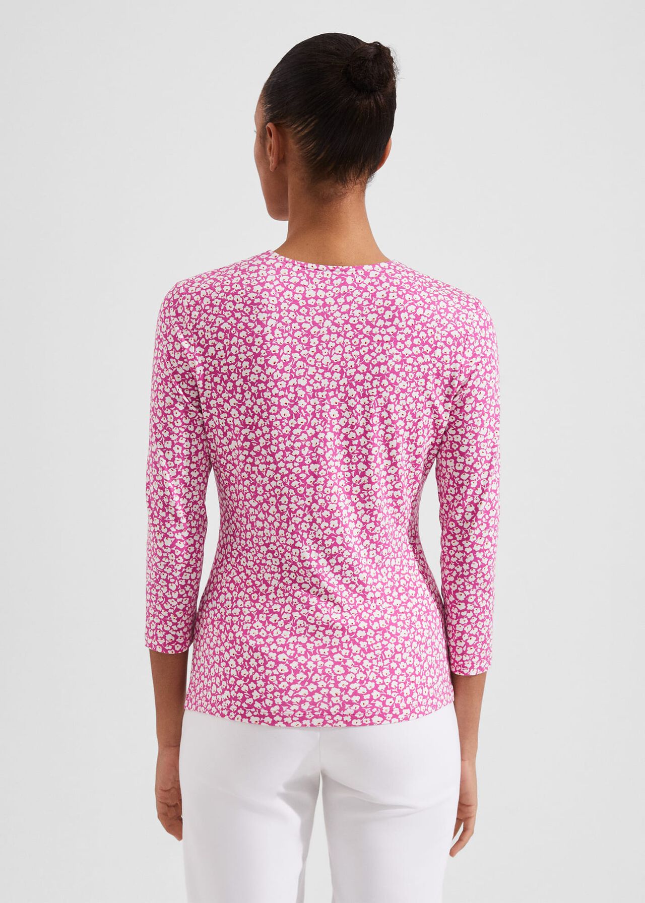 Simmy Printed Top, Pink Ivory, hi-res