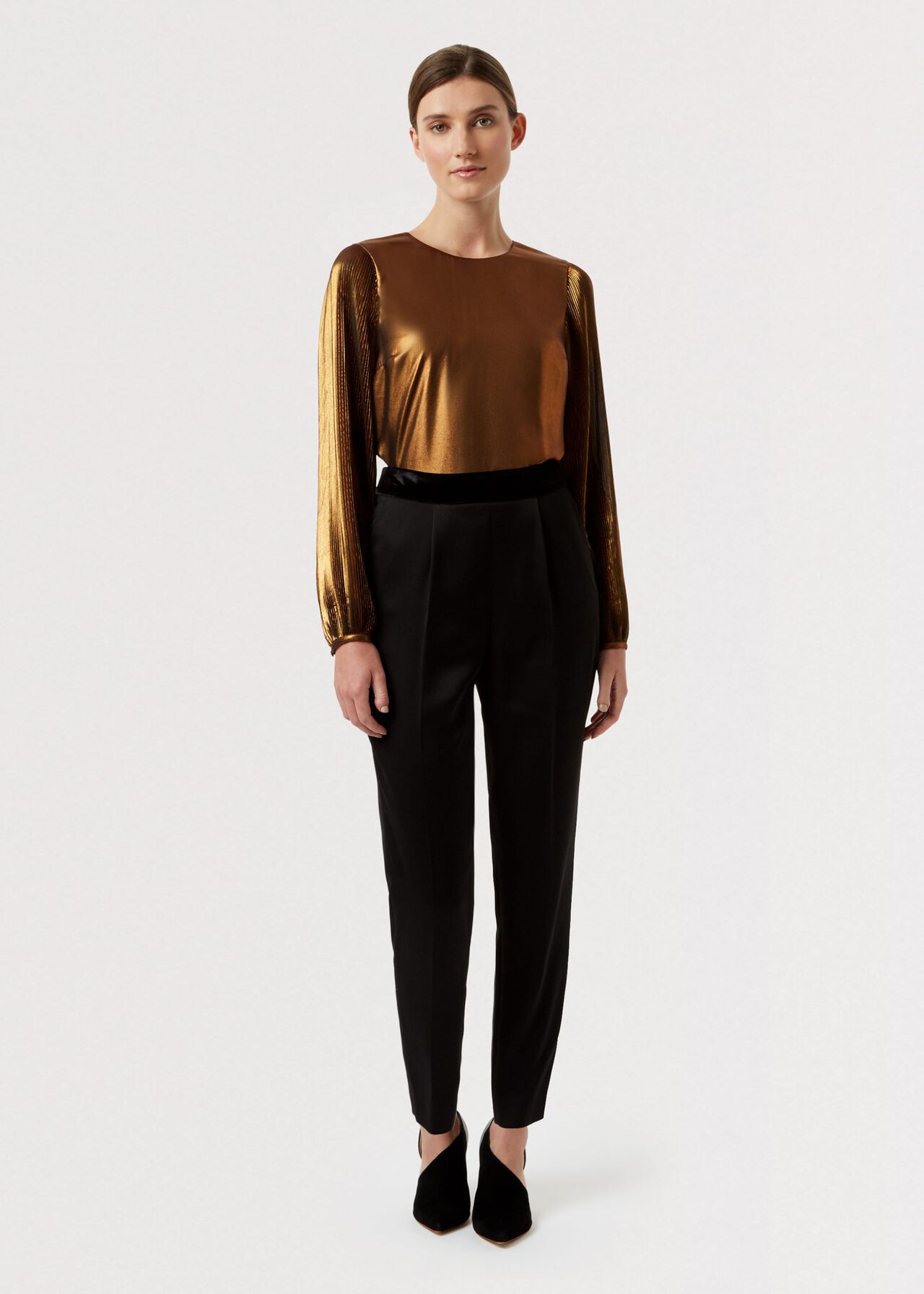 Malindi Metallic Top, Black Copper, hi-res