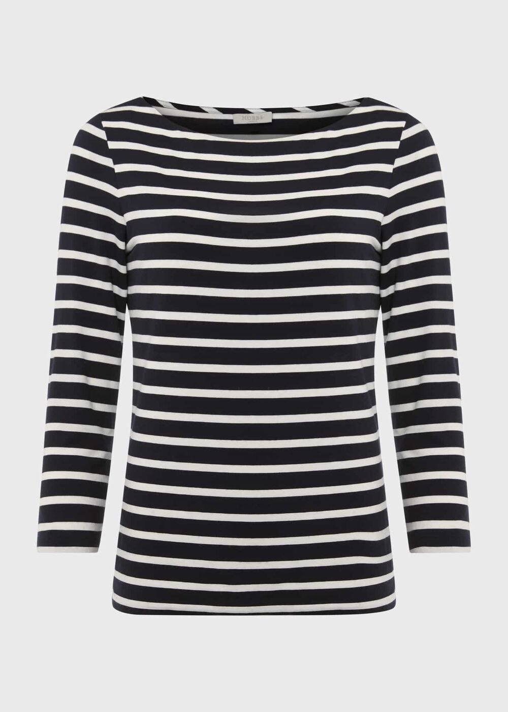 Sonya Striped Top, Navy Ivory, hi-res