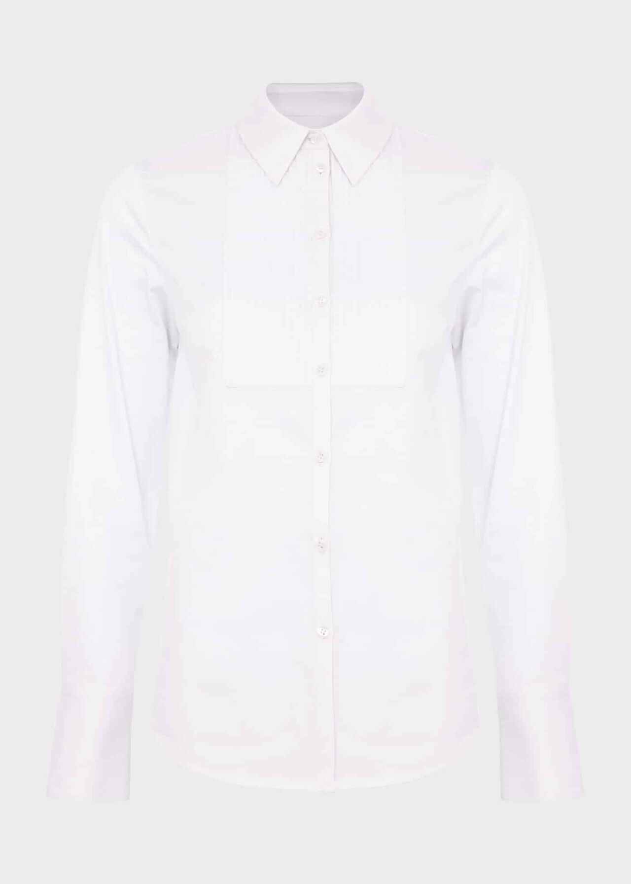 Valerie Cotton Blend Shirt, White, hi-res