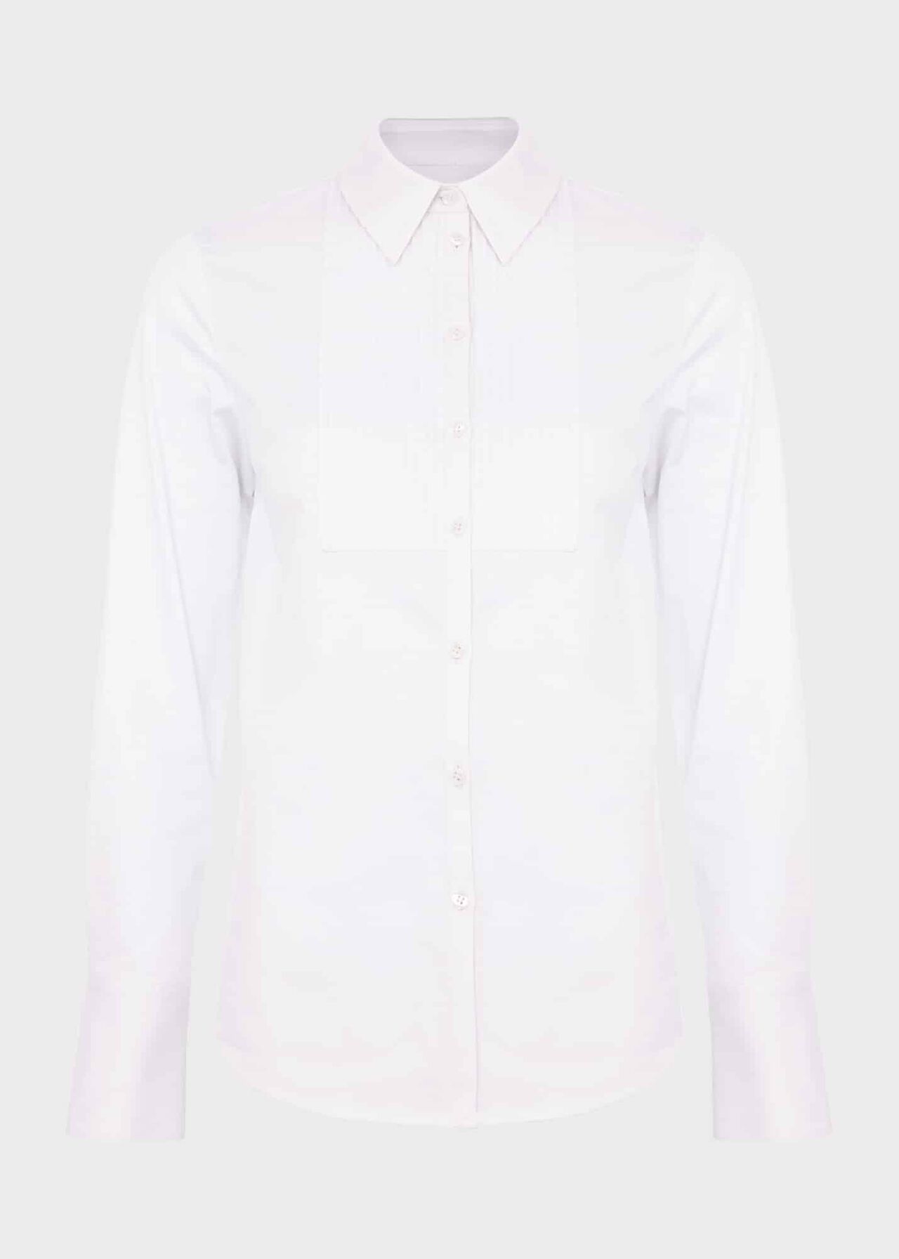 Valerie Cotton Blend Shirt, White, hi-res