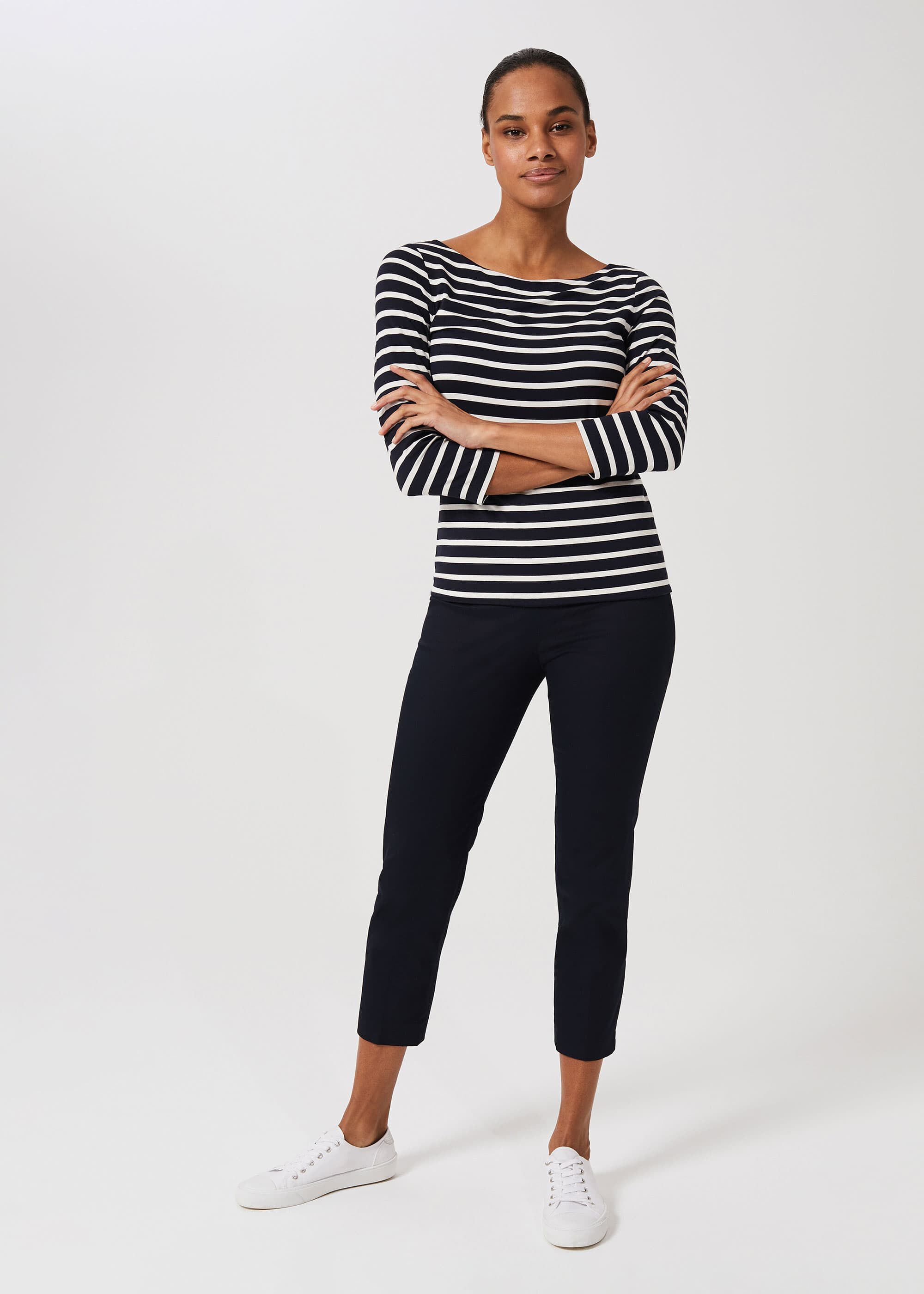Womens navy clearance capri trousers