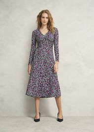 Petite Flo Jersey Dress, Pink Multi, hi-res