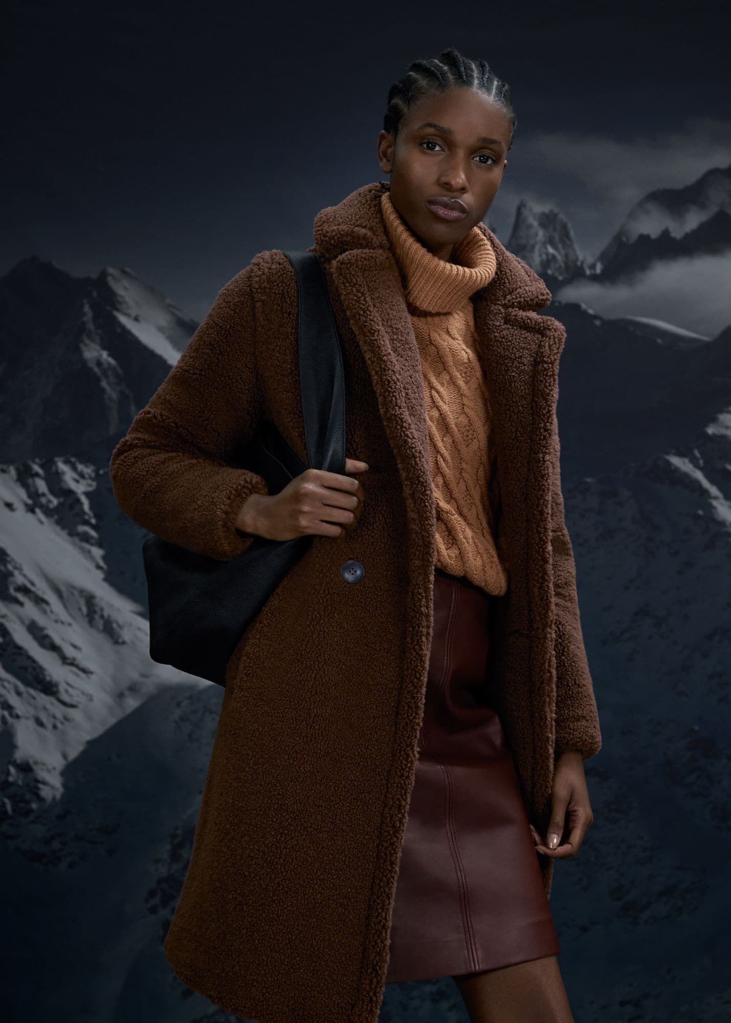 Plum sale teddy coat