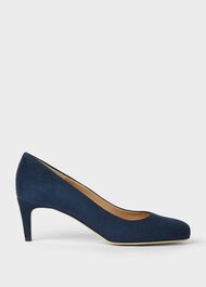 Emma Suede Stiletto Court Shoes, Midnight, hi-res