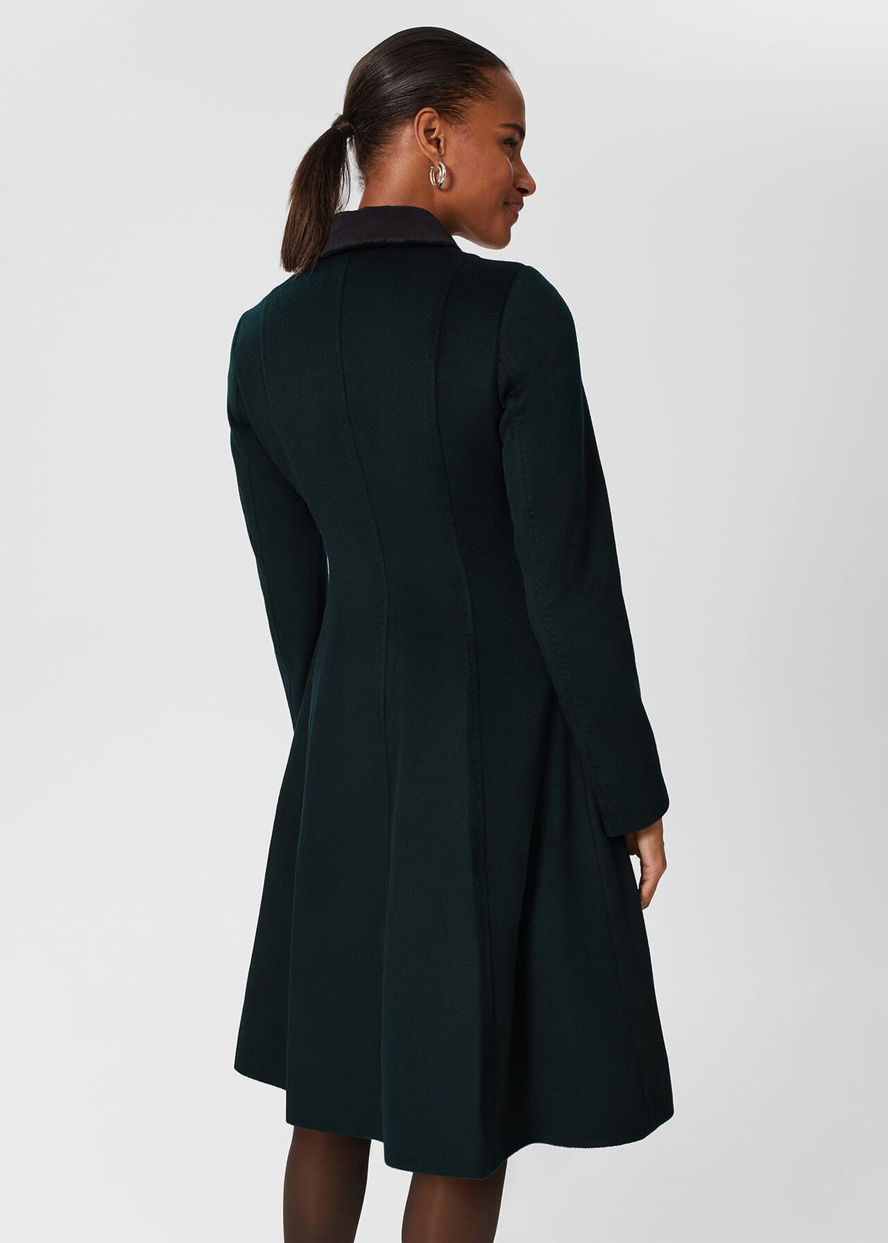 Maryam Wool Coat, Forest Green, hi-res