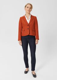 Petite Hackness Wool Jacket, Orange, hi-res