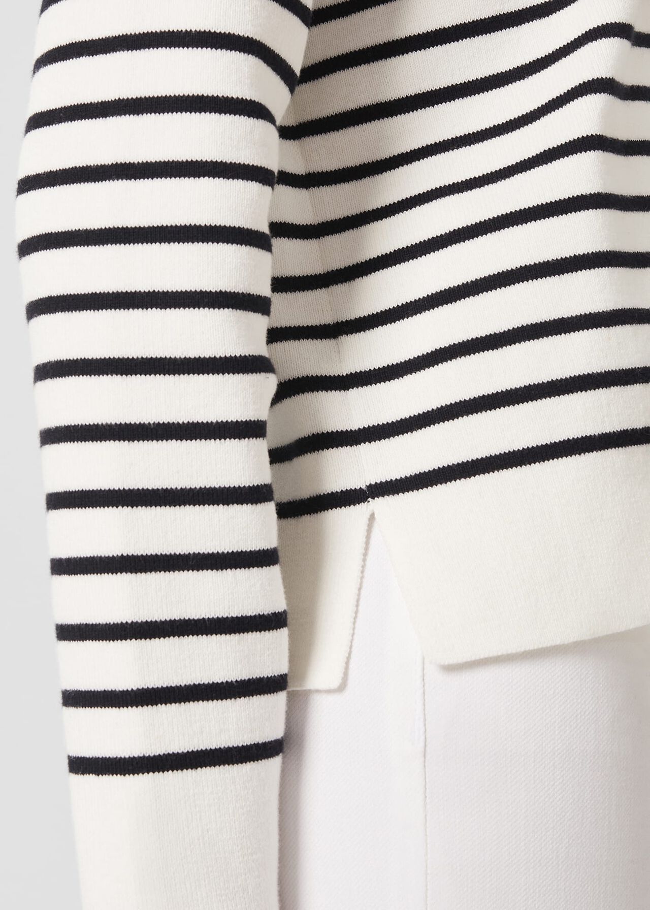 Karissa Striped Sweater, Ivory Navy, hi-res