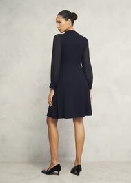 Liberty Jersey Dress, Hobbs Navy, hi-res