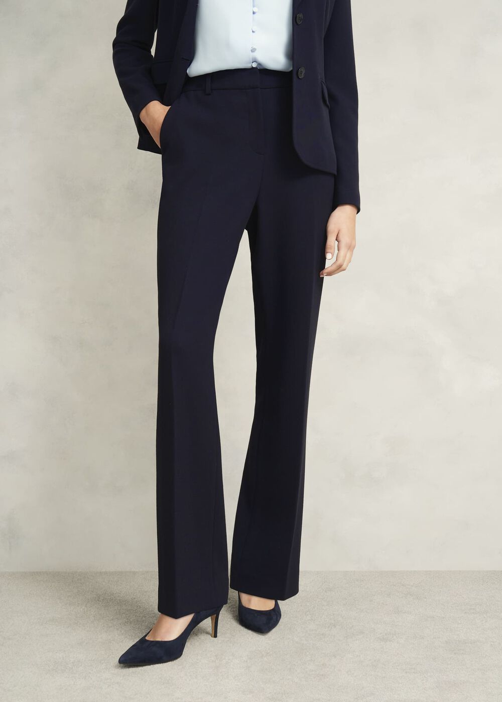 Aly Straight Trousers, Navy, hi-res
