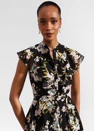 Petite Erica Dress, Black Multi, hi-res