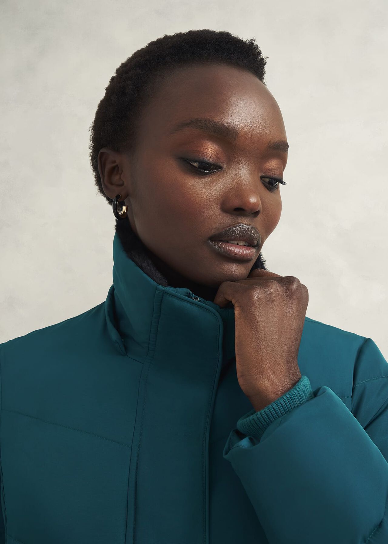 Petite Jaymie Puffer, Kyanite Green, hi-res
